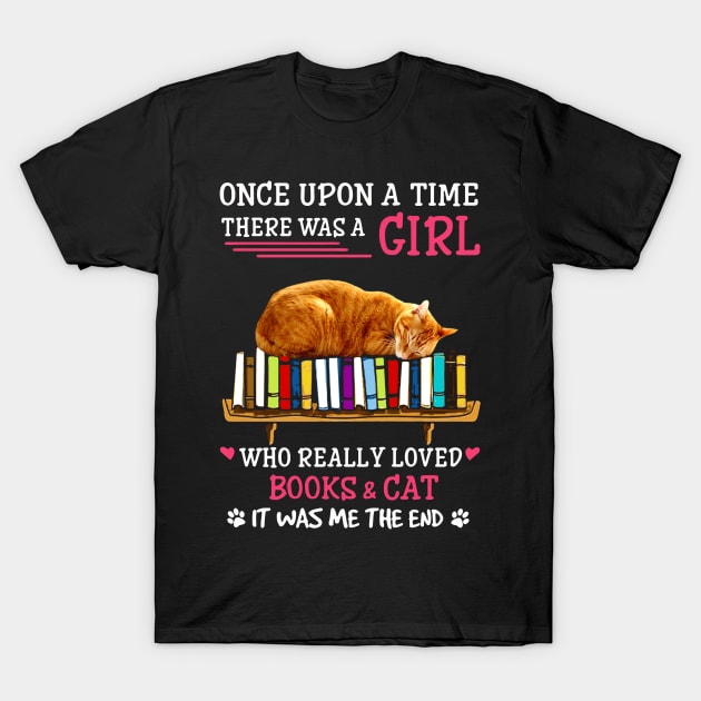 book cat love girls T-Shirt by Xonmau